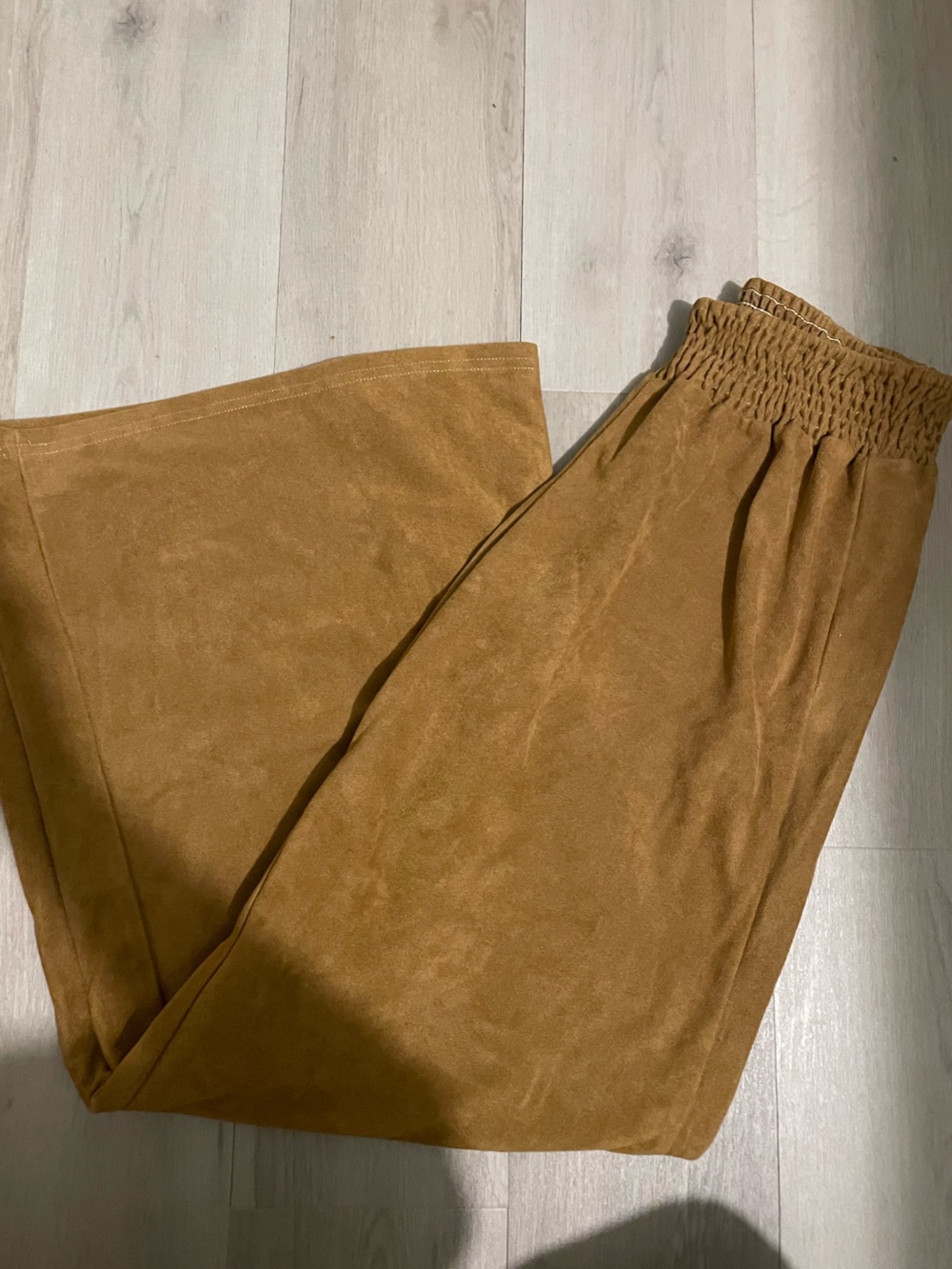 EARTHBOUND Suede-Look Elastic Waist festival pants
